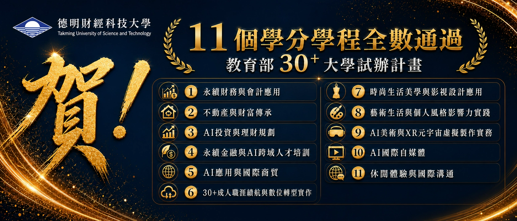  30+大學全數通過